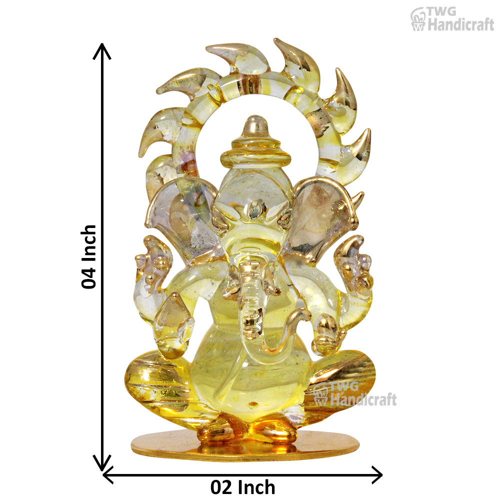 Manufacturer of Glass Crystal Ganesh Idol Statue Crystal God Idols Sup