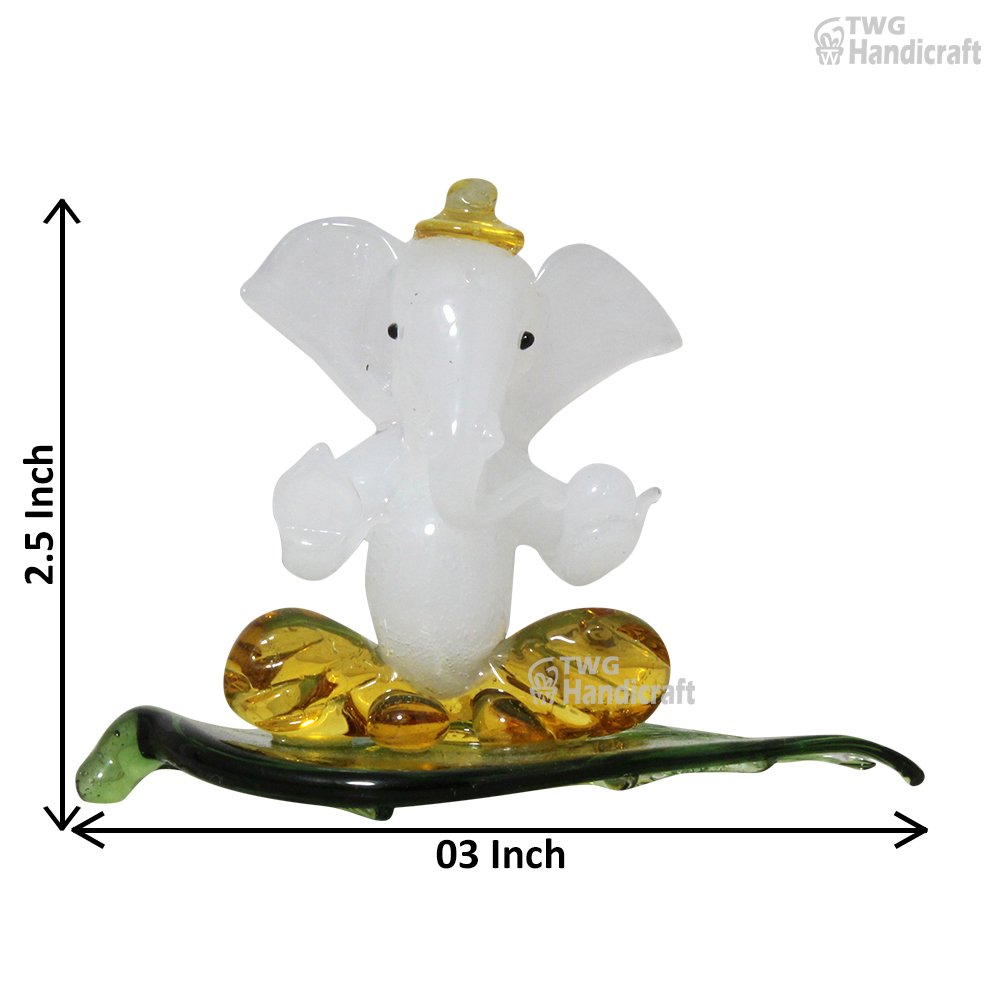 Manufacturer of Glass Crystal Ganesh Idol Statue Crystal God Idols Exp