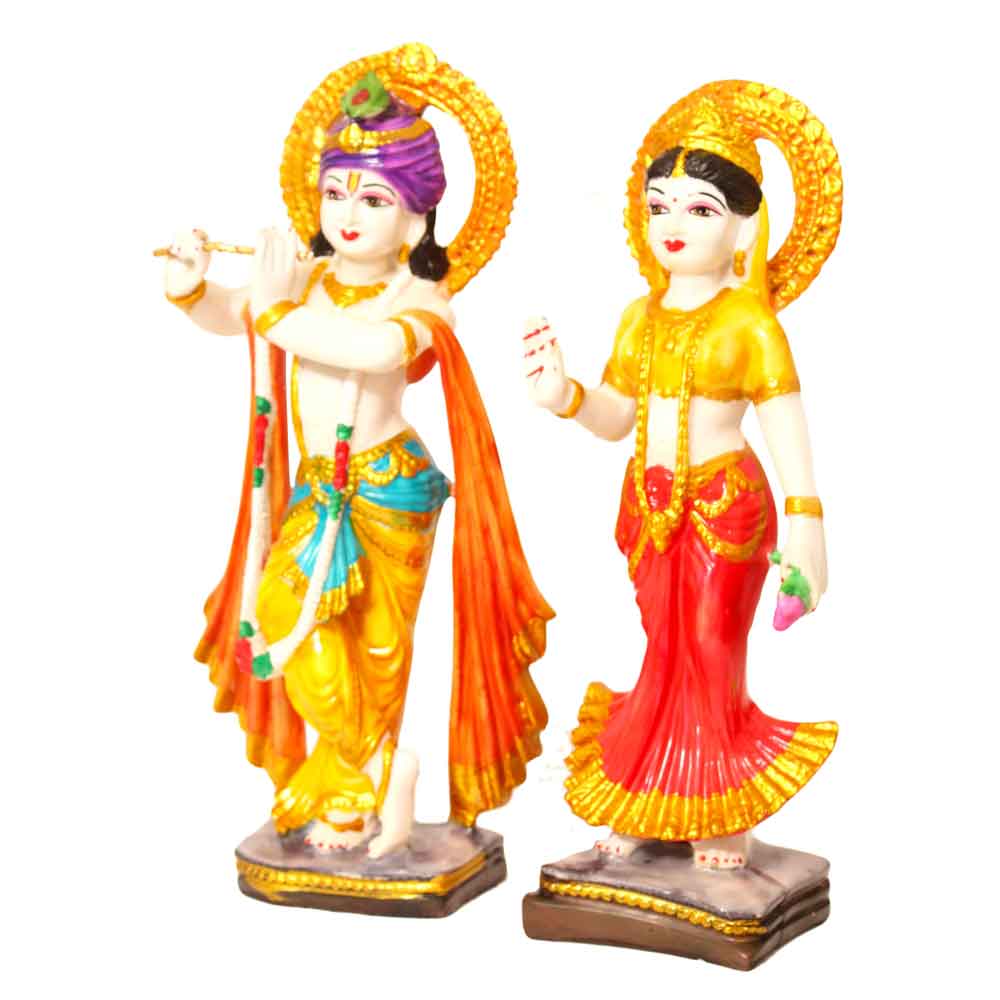Radha Krishna Statue Religious Figurine 14.5 Inch