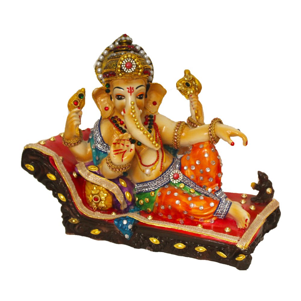Vishram Ganesha Statue Religious Gift 10.5 Inch ( 27 cm )