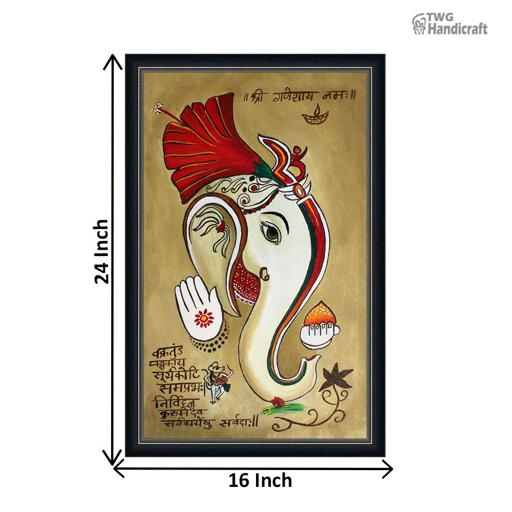 Ganesha Canvas Painting Manufacturers in Delhi Handmade Paintings by Famous Artists
