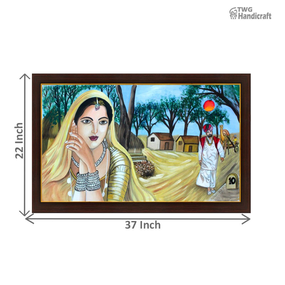Handmade Paintings Manufacturers in Karol Bagh Delhi Indian Trditional Acrylic Canvas Painting