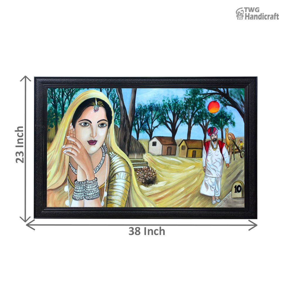 Handmade Paintings Wholesale Supplier in India Indian Trditional Acrylic Canvas Painting