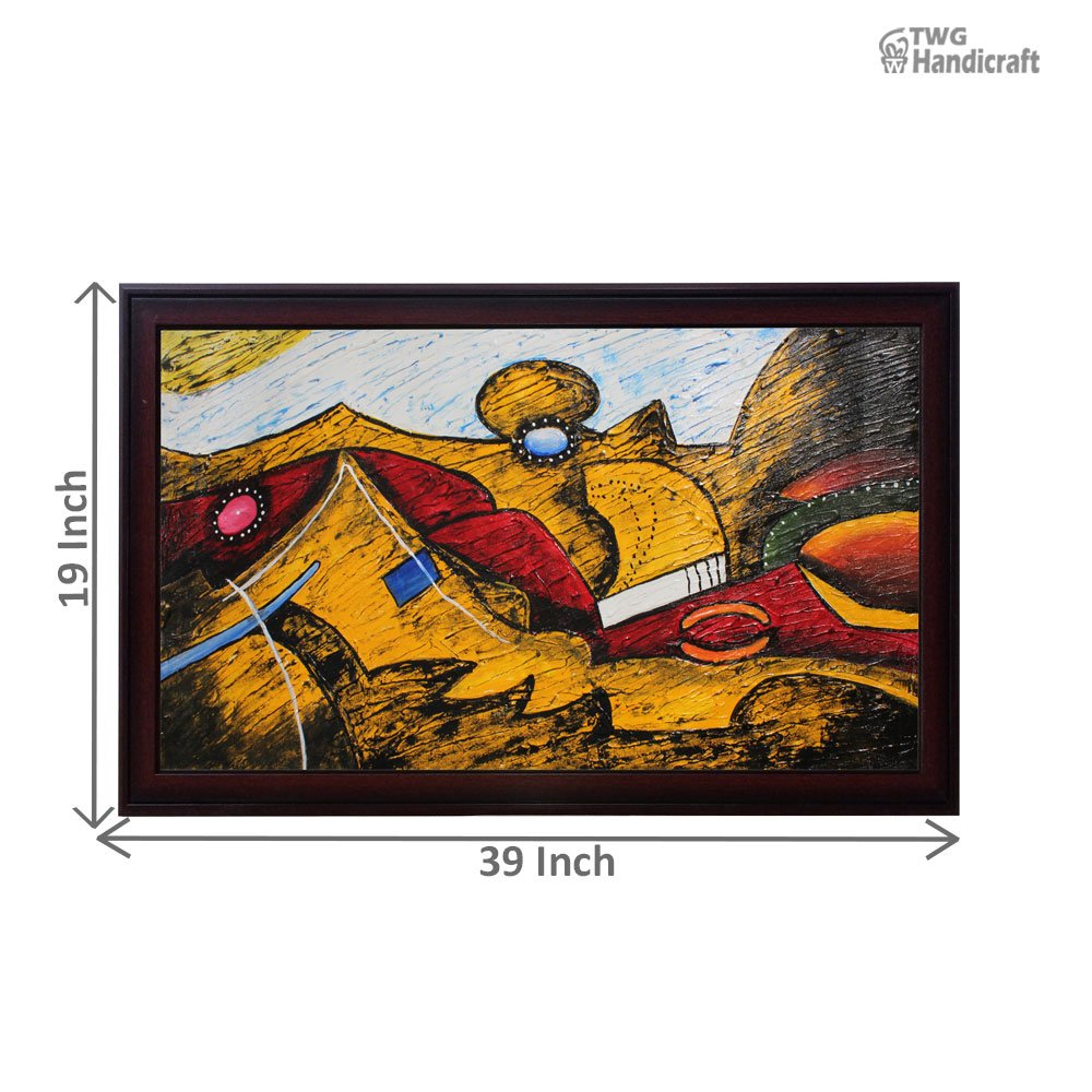 Handmade Paintings Manufacturers in Mumbai Indian Trditional Acrylic Canvas Painting