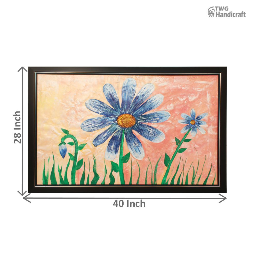 Handmade Paintings Manufacturers in Mumbai |Floral Art Canvas Painintg