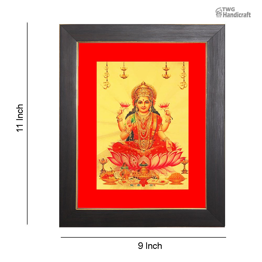 God Frames For Pooja Mandir Wholesalers in Delhi 24 K Golden Maa Laxmi Frames