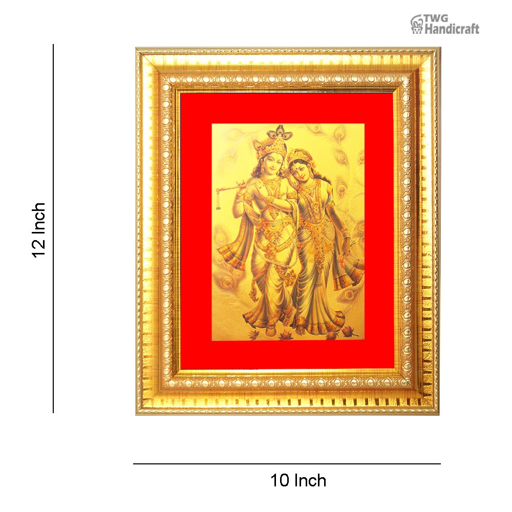 Manufacturer & Wholesale Supplier of Gold Plated Radha Krishna Photo Frame