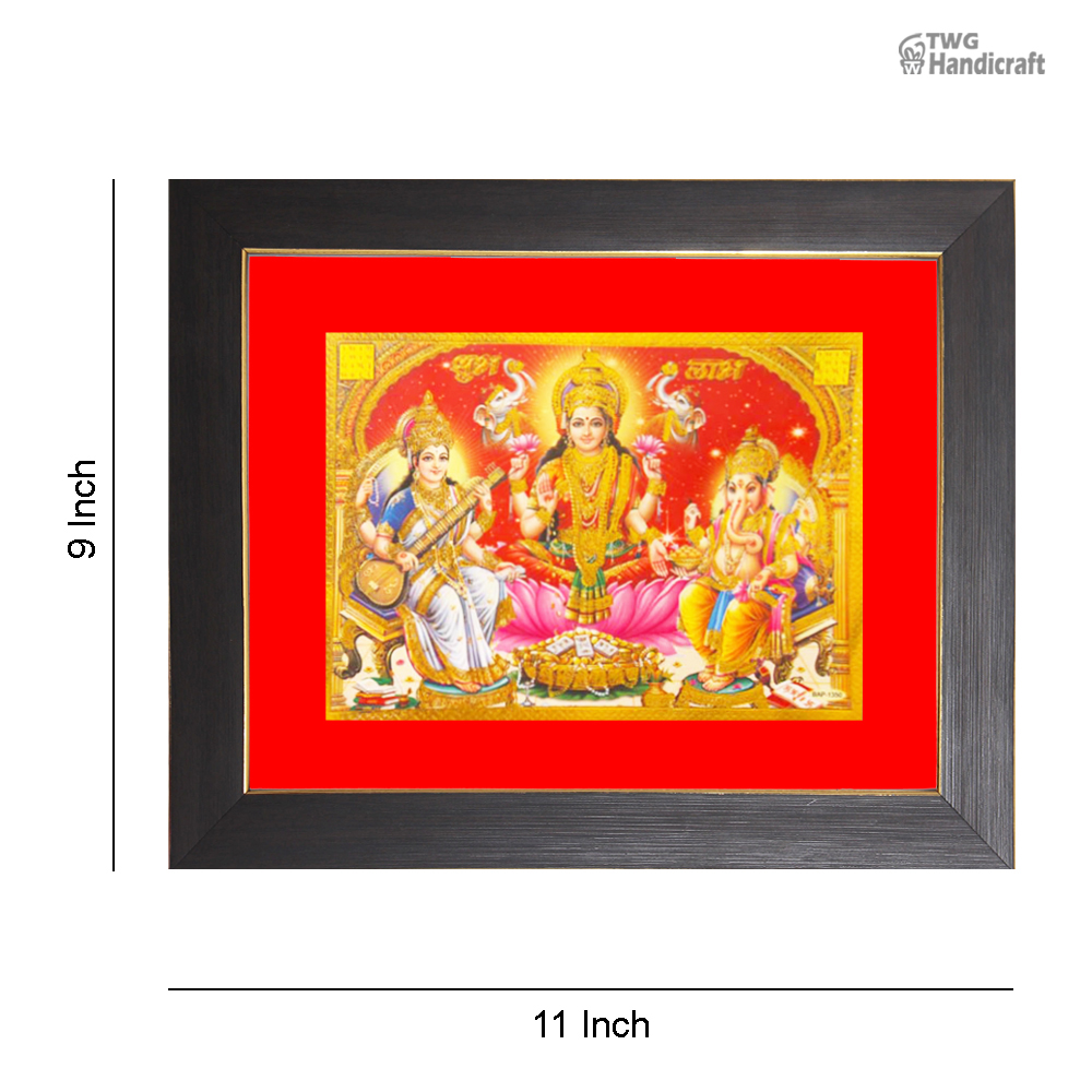 24 K Golden Frames Manufacturers in Kolkatta Golden Foil Laxmi Ganesh Sarswati Frames