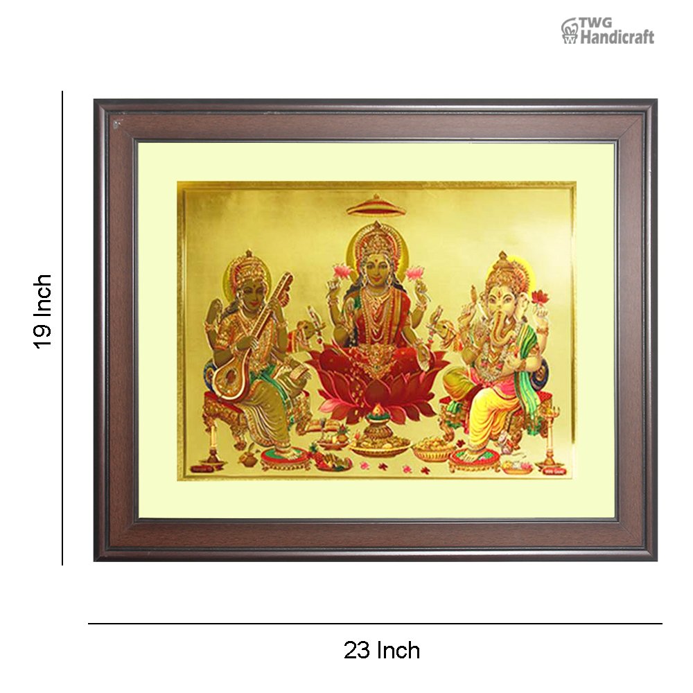 Manufacturer & Wholesaler of Laxmi Ganesh Saraswati Religious Frame