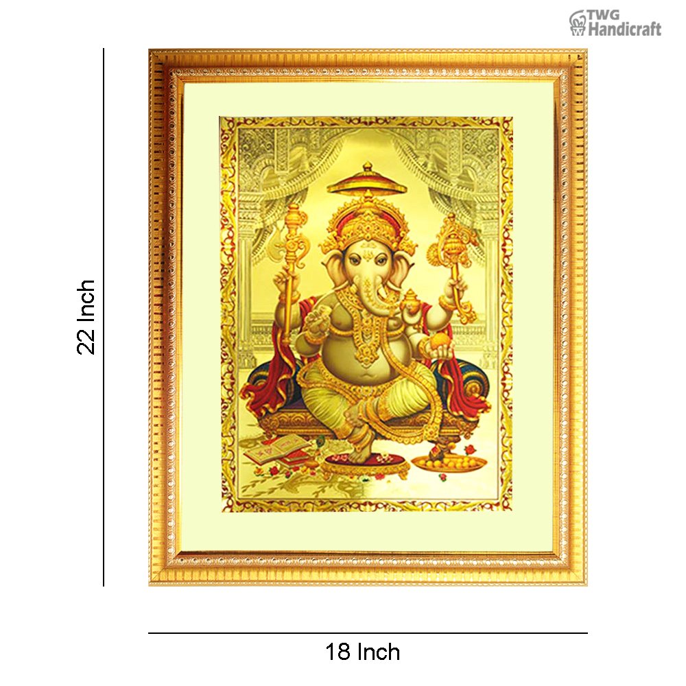Manufacturer & Supplier of Lord Ganesha 24K Golden Foil God Frames