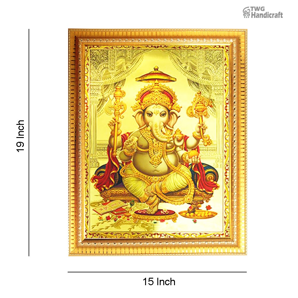 Manufacturer & Supplier of Lord Ganesha 24K Golden Foil God Frame