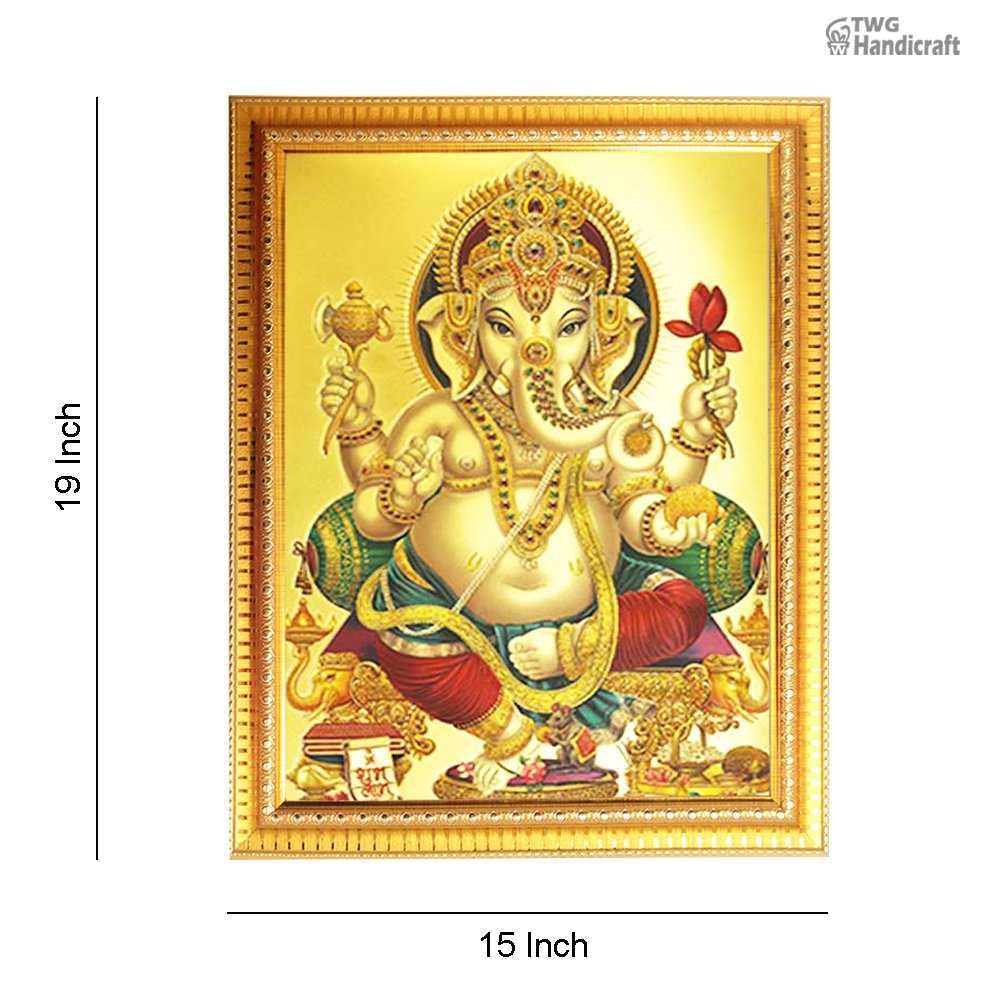 Manufacturer & Supplier of Lord Ganesha Golden Foil God Frame