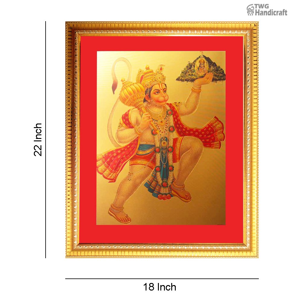 Manufacturer & Supplier of Lord Hanuman 24K Golden Foil Photo Frame