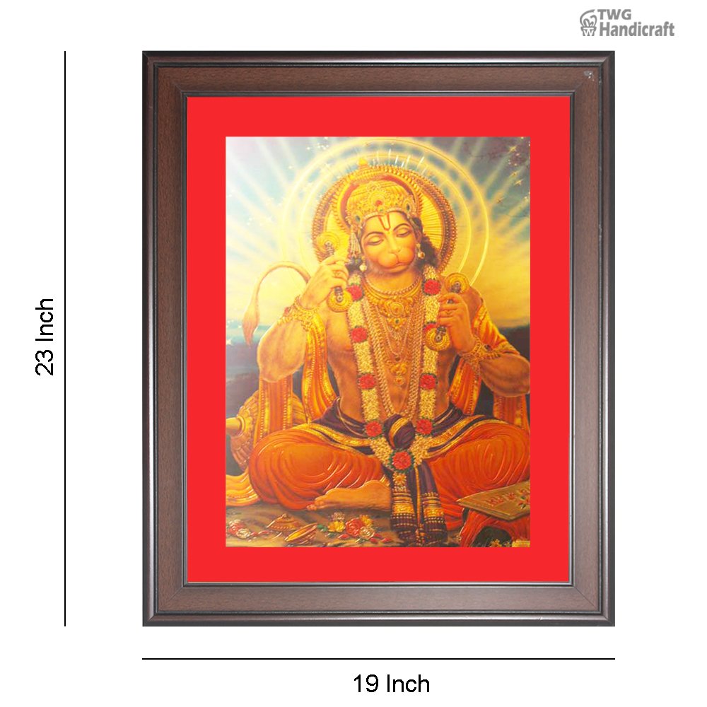 Manufacturer & Wholesale Supplier of Lord Hanuman 24K Golden Foil Photo Frame