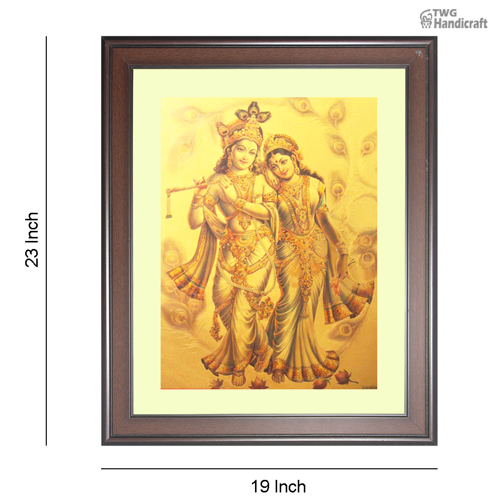 Manufacturer & Wholesaler of Lord Radha Krishna Golden Foil Photo Frame