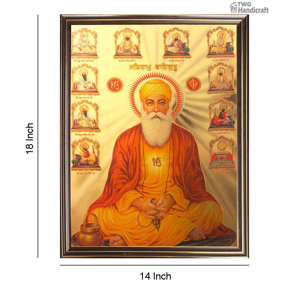 Manufacturer & Supplier of Guru Nanak 24K Golden Foil Religious Frame