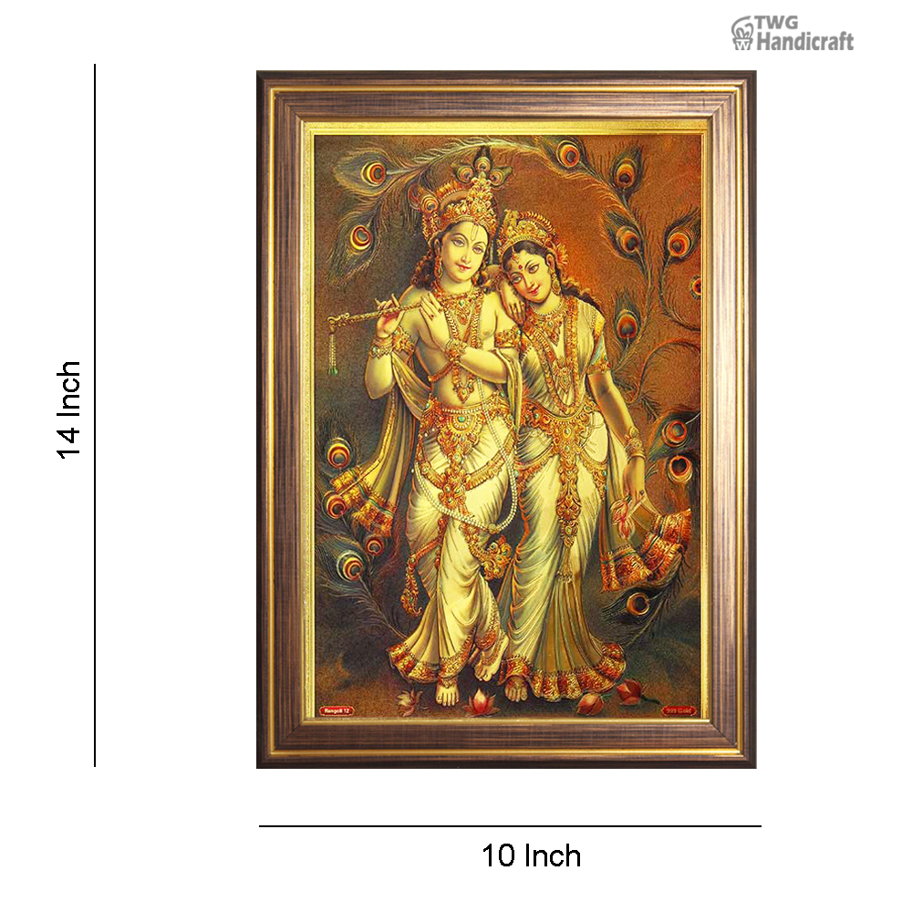 Manufacturer & Supplier of 24k Golden Foil Radha Krishna Photo Frame Direct from Factory