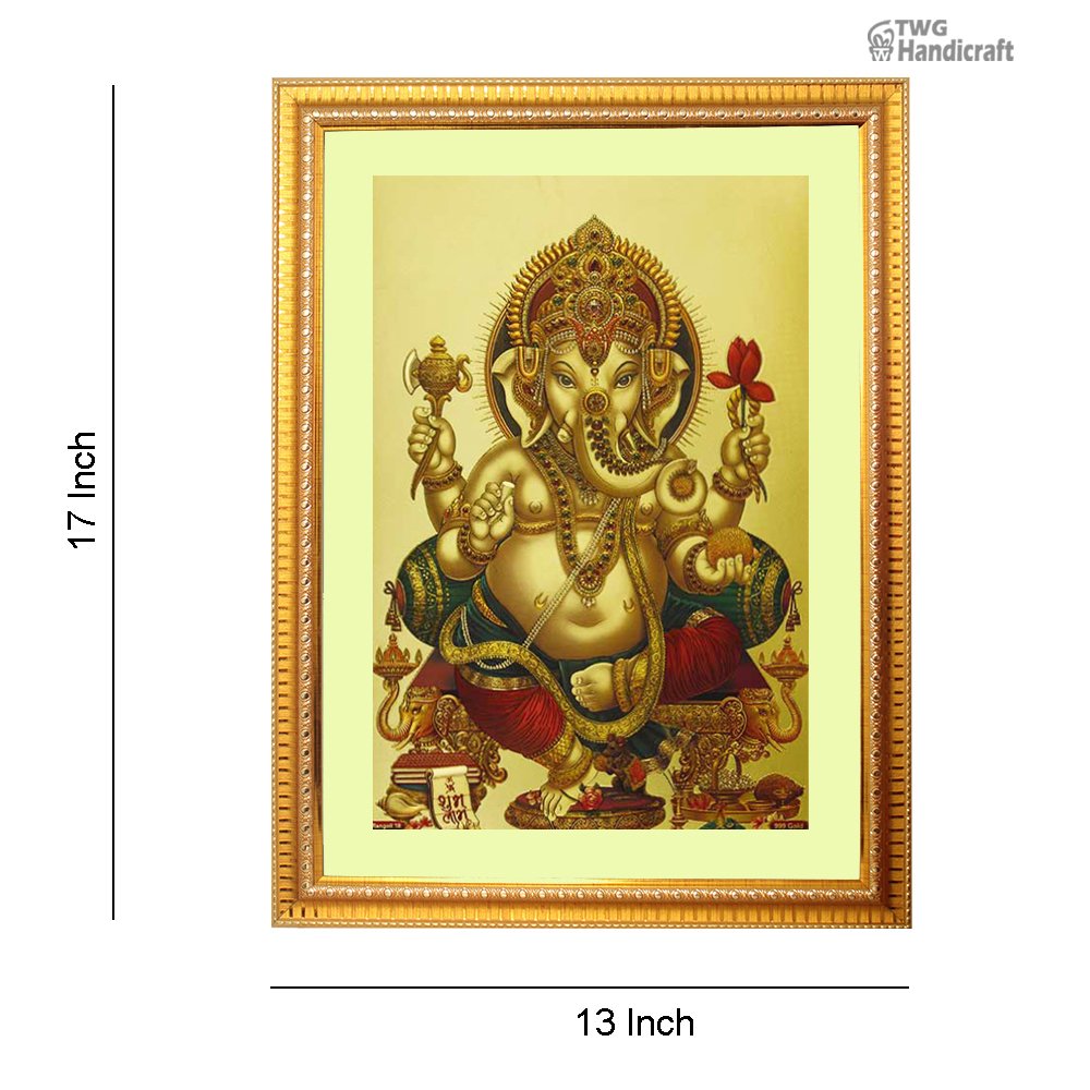 Manufacturer & Wholesale Supplier of 24K Gold Plated Ganesha Photo Frames
