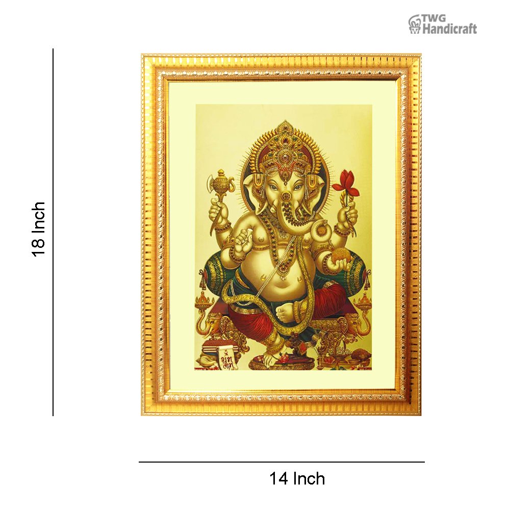 Manufacturer & Wholesale Supplier of 24K Gold Plated Ganesha Poster Frame