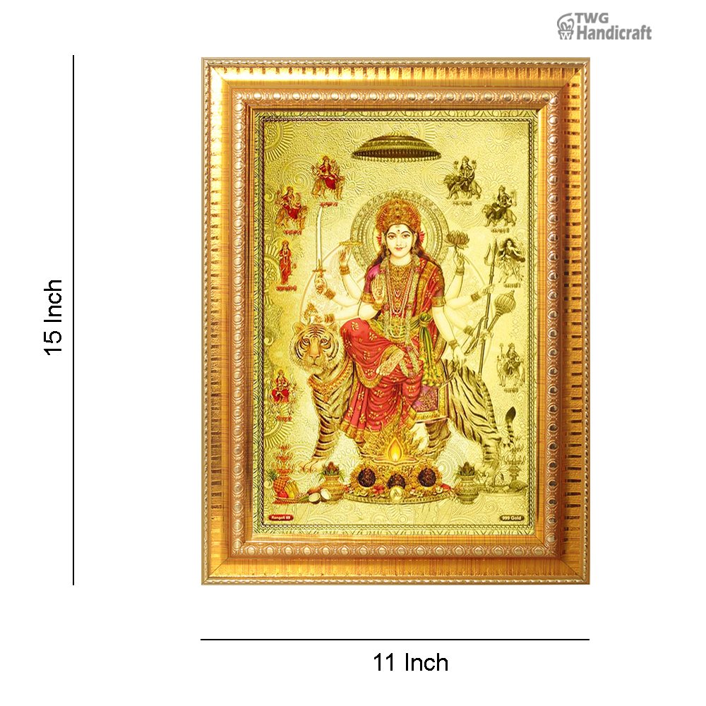 Manufacturer & Supplier of Nav Durga 24K Gold Plated God Photo Frames Direct from Factory
