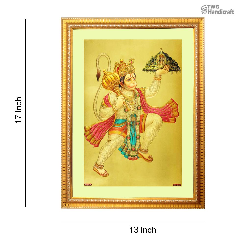 Manufacturer & Wholesale Supplier of Lord Hanuman 24K Gold Plated God Frames