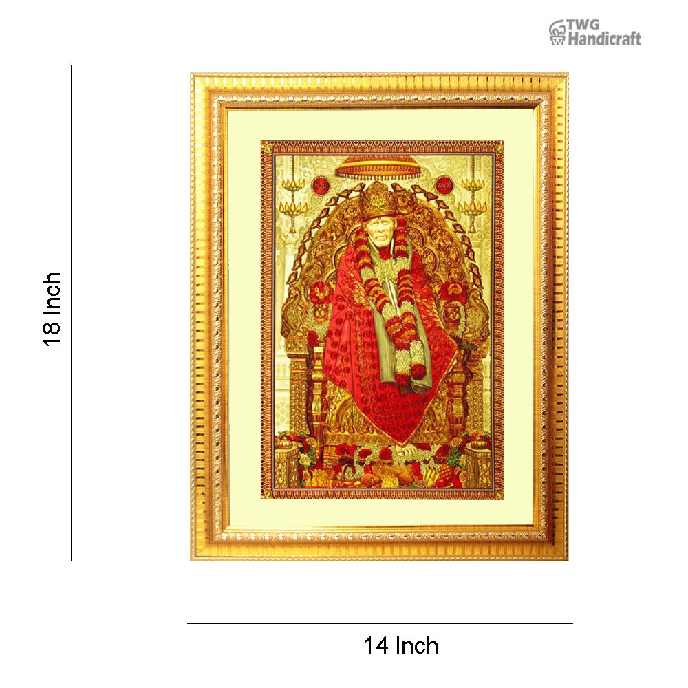 Manufacturer & Wholesale Supplier of 24K Golden Foil Photo of Sai Baba