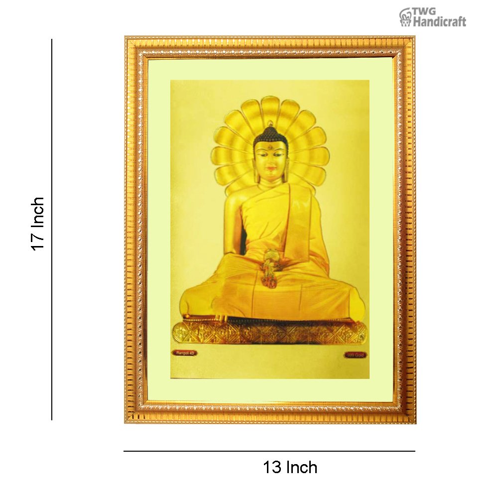 Manufacturer & Wholesale Supplier of Lord Buddha 24K Golden Foil Photo Frames