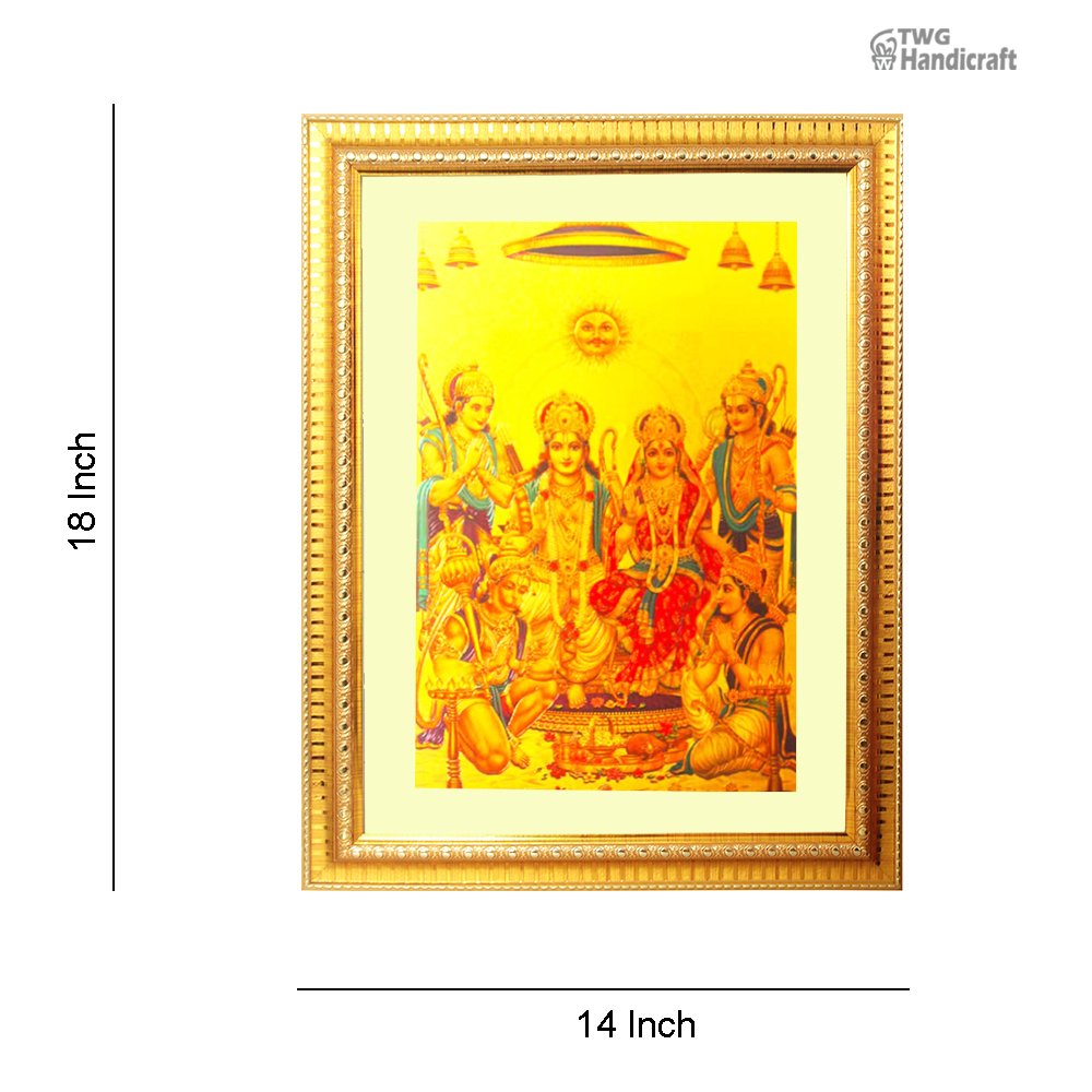 Manufacturer & Wholesale Supplier of 24K Golden Foil Ram Darbar Religious Frame