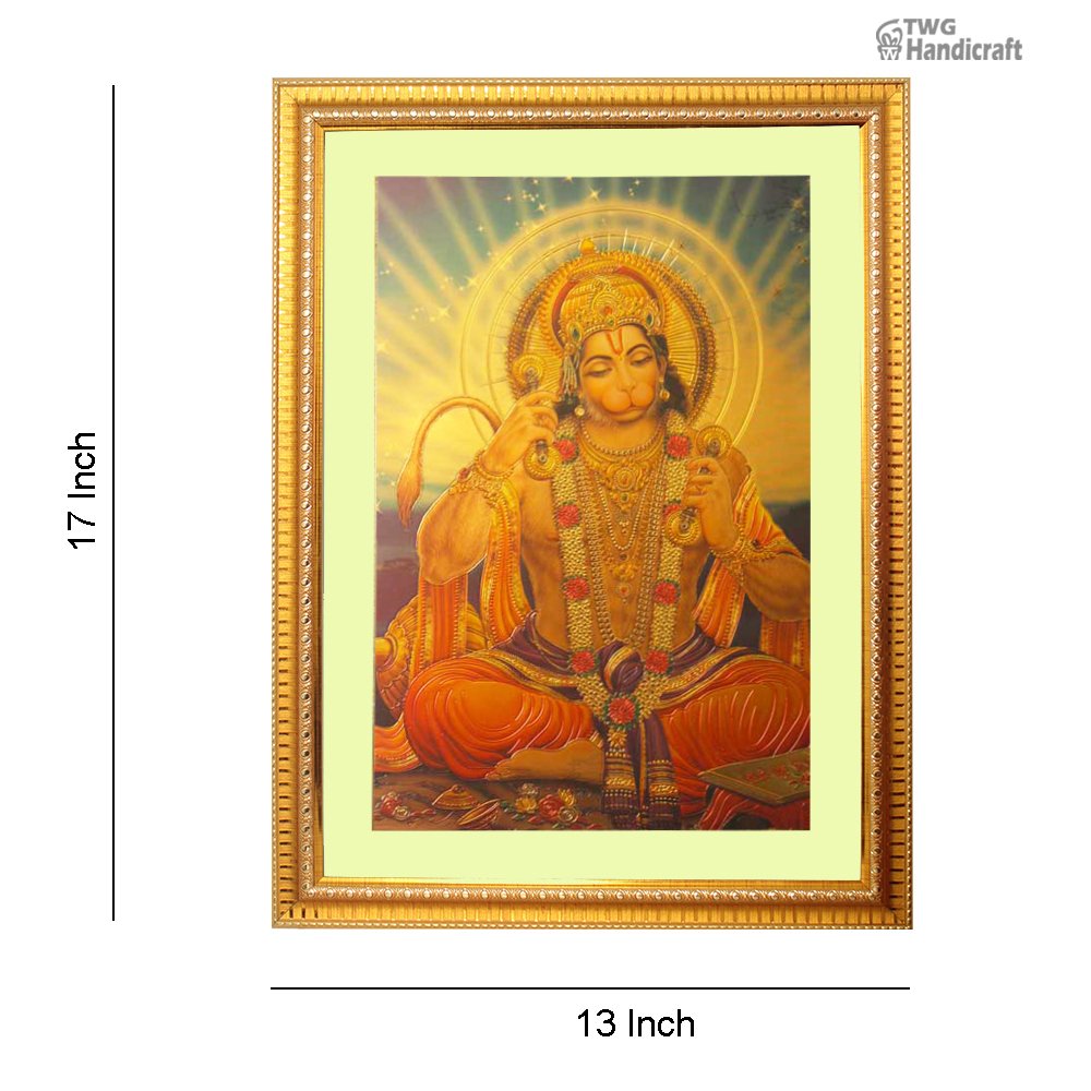 Manufacturer & Supplier of 24K Golden Foil Lord Hanuman God Frame