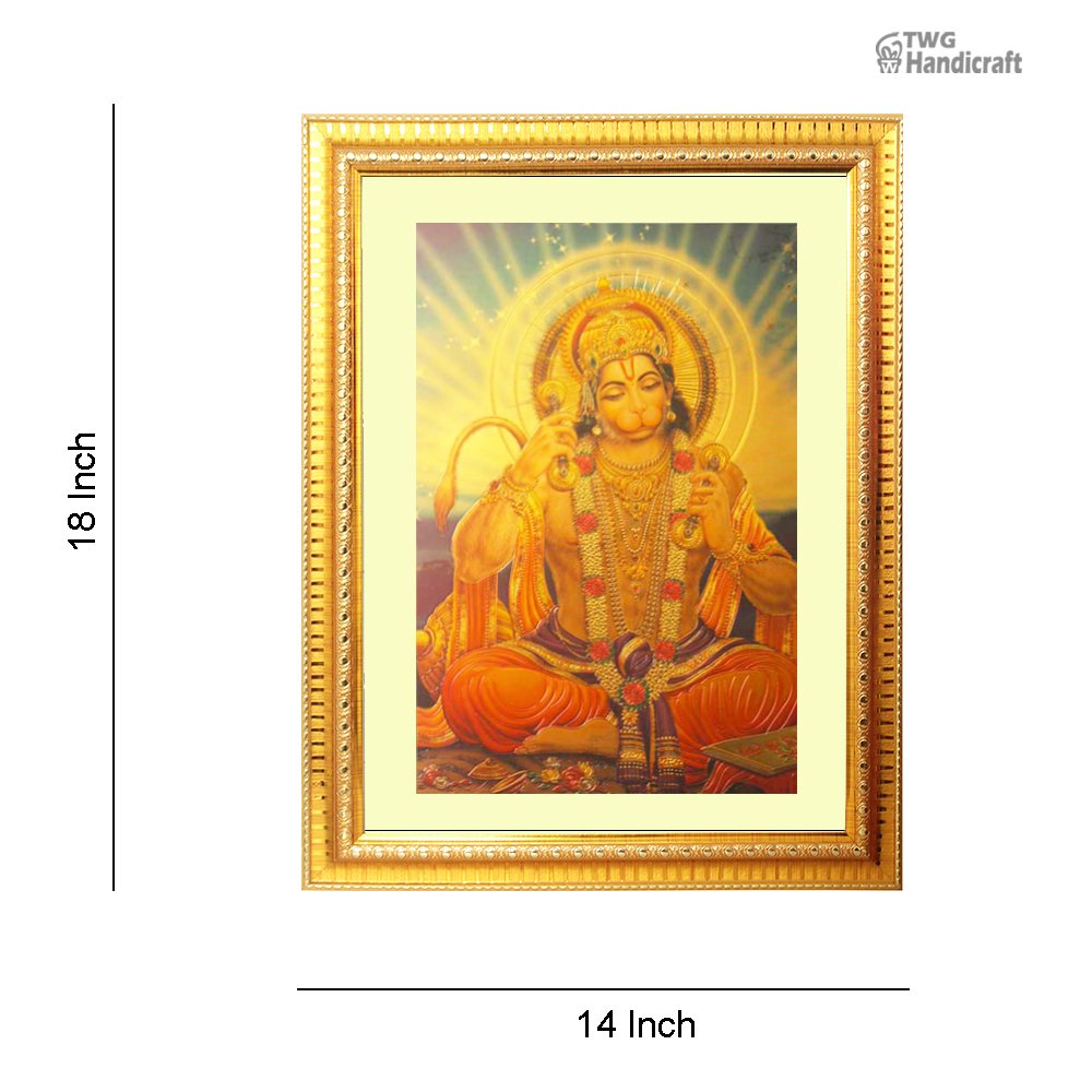 Manufacturer & Wholesale Supplier of 24K Golden Foil Lord Hanuman God Frame