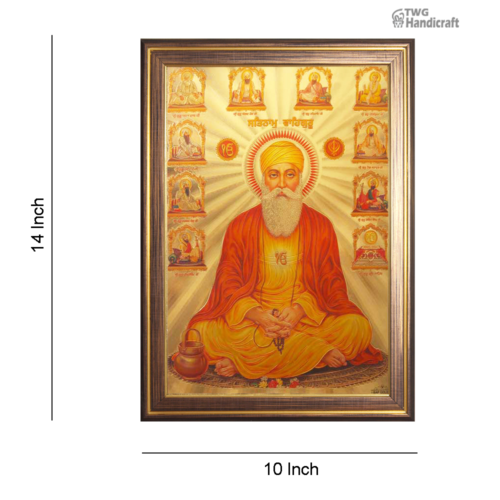 Manufacturer & Wholesale Supplier of 24K Golden Foil Guru Nanak Ji Religious Photo Frame