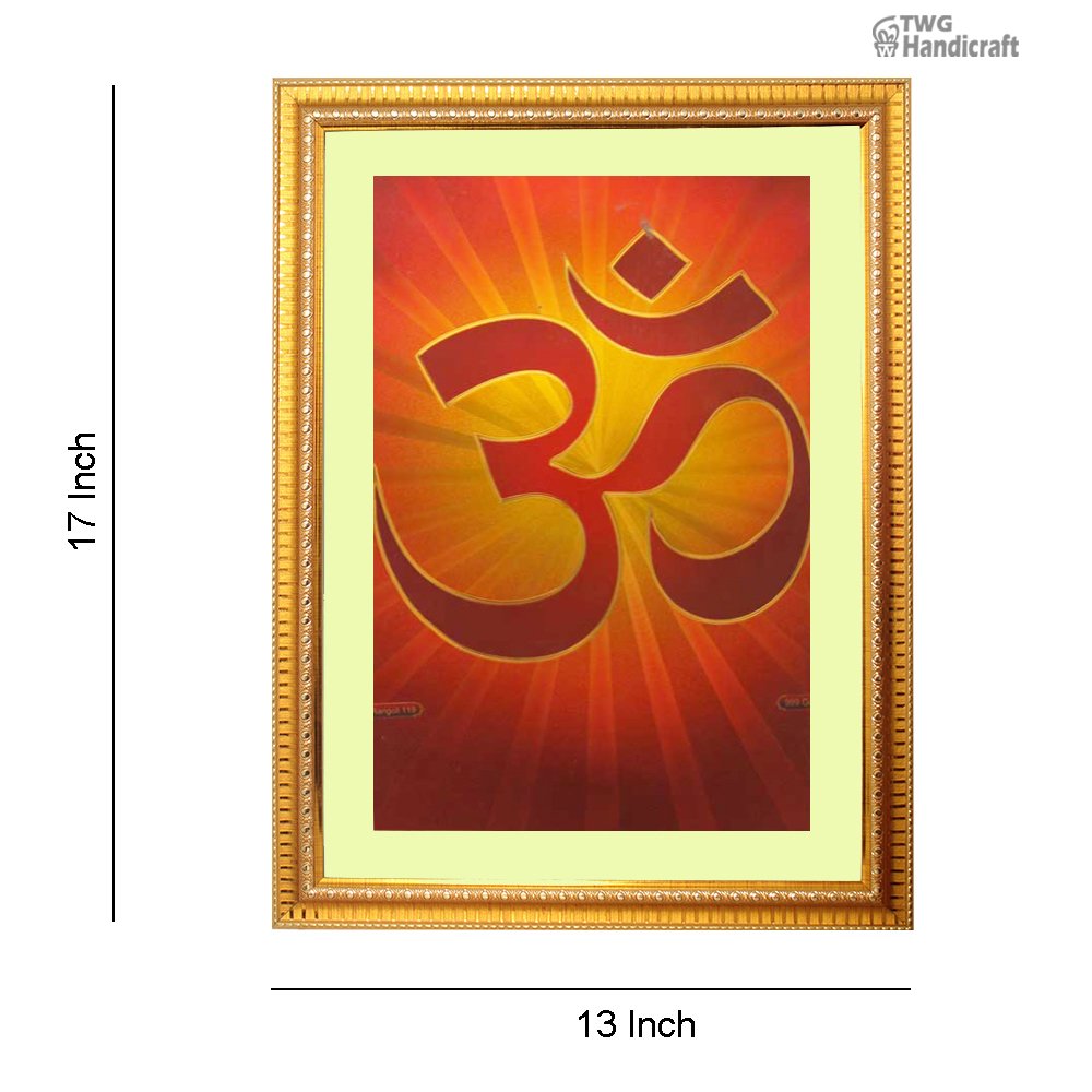 Manufacturer & Supplier of 24K Golden Foil Om Religious Frame
