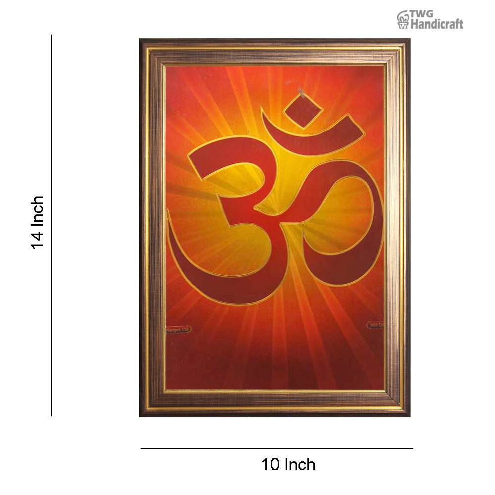 Manufacturer & Wholesaler of 24K Golden Foil Om Religious Frames at Factory Rate