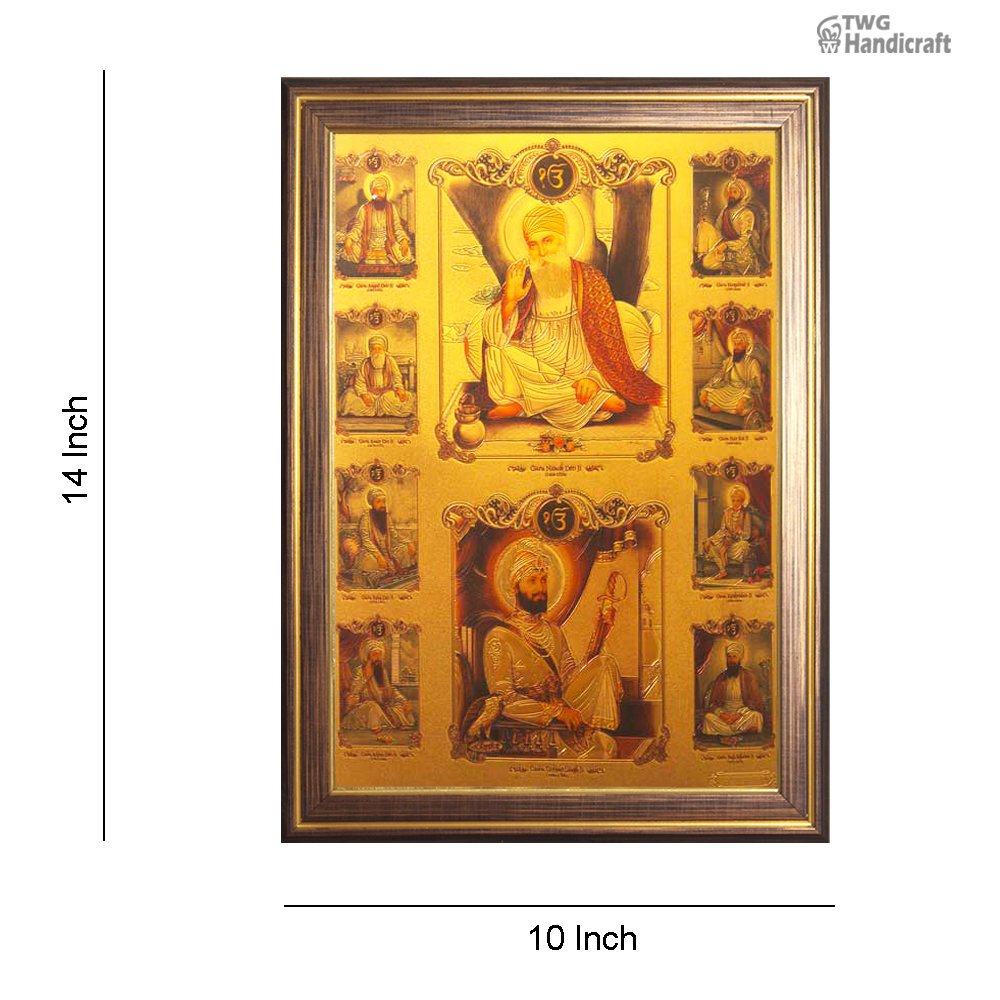 Manufacturer & Wholesaler of 24K Golden Foil Guru Nanak Vani God Frames 