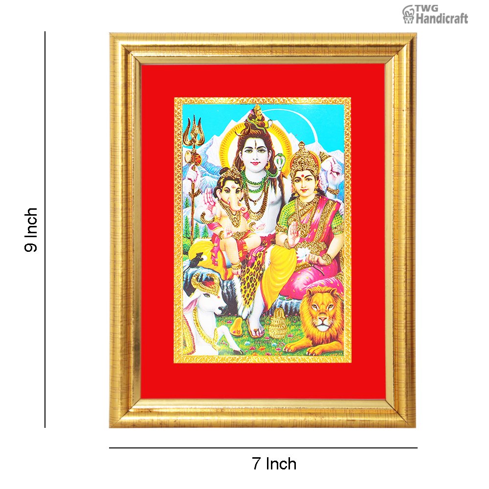 24 K Golden Frames Manufacturers in India Shiv Parivar 24 K Golden Frames
