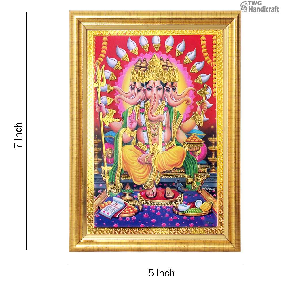 24 K Golden Frames Manufacturers in Delhi Golden Foil Ganesh Frames