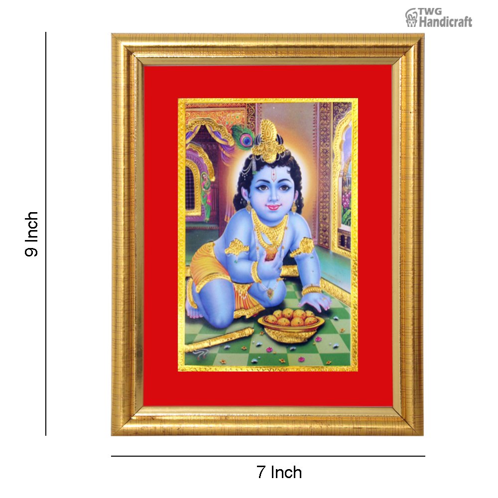 24 K Golden Frames Wholesalers in Delhi Golden Foil Krishna Frames