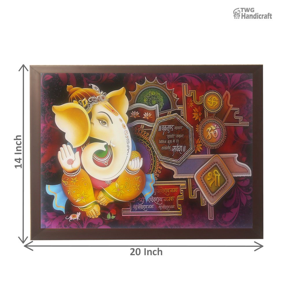 Lord Ganesha Painting Manufacturers in Kolkatta Modern Art Ganpati Painting