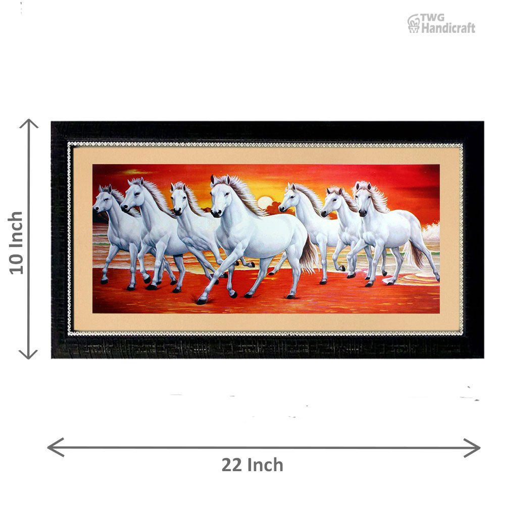 Animal Paintings Wholesalers in Delhi Seven Running Horse Painting