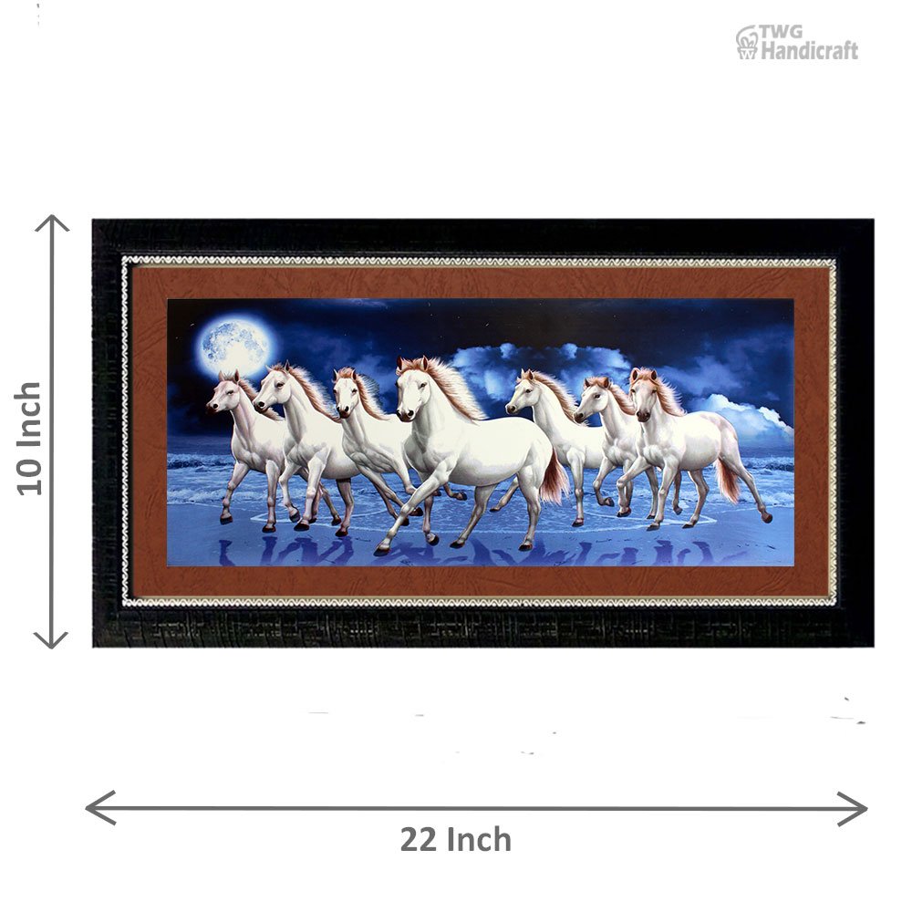 Animal Paintings Manufacturers in Mumbai Seven Running Horse Painting