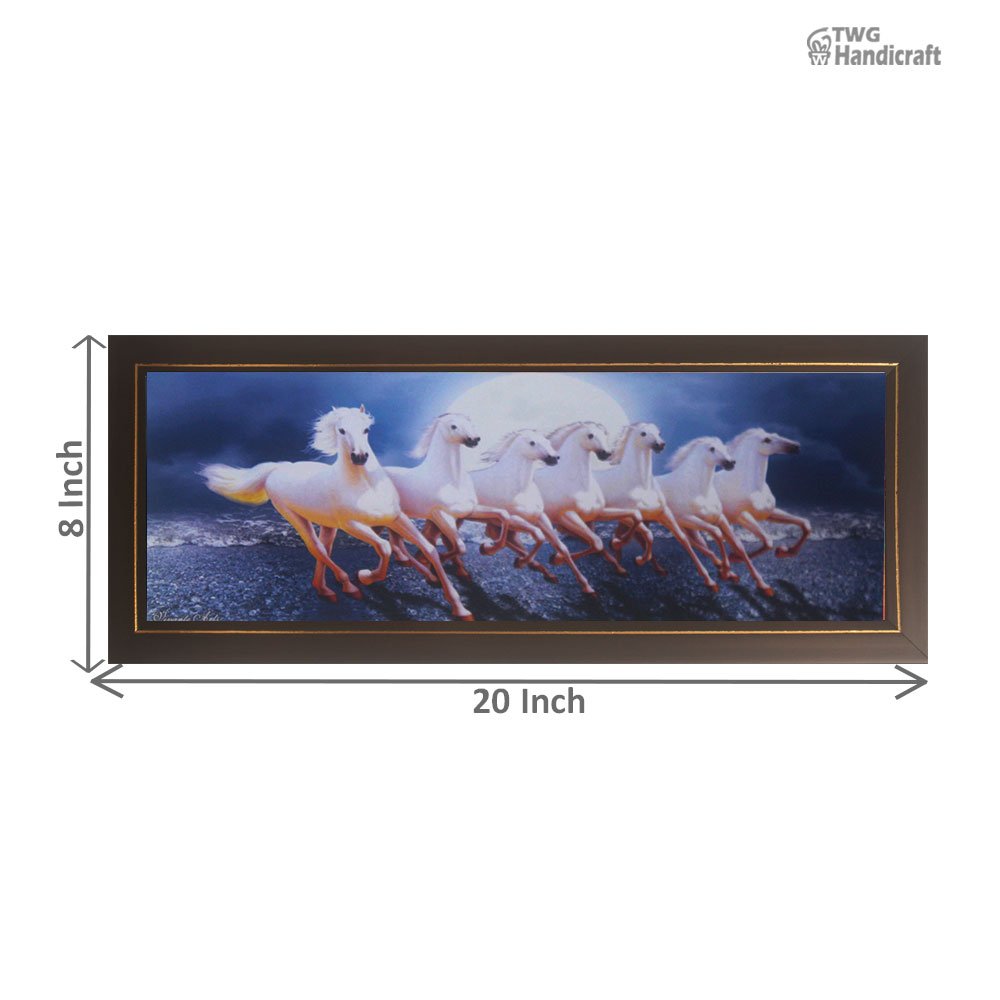 Manufacturer of White Horse Paintings 7 Horse textured Painting