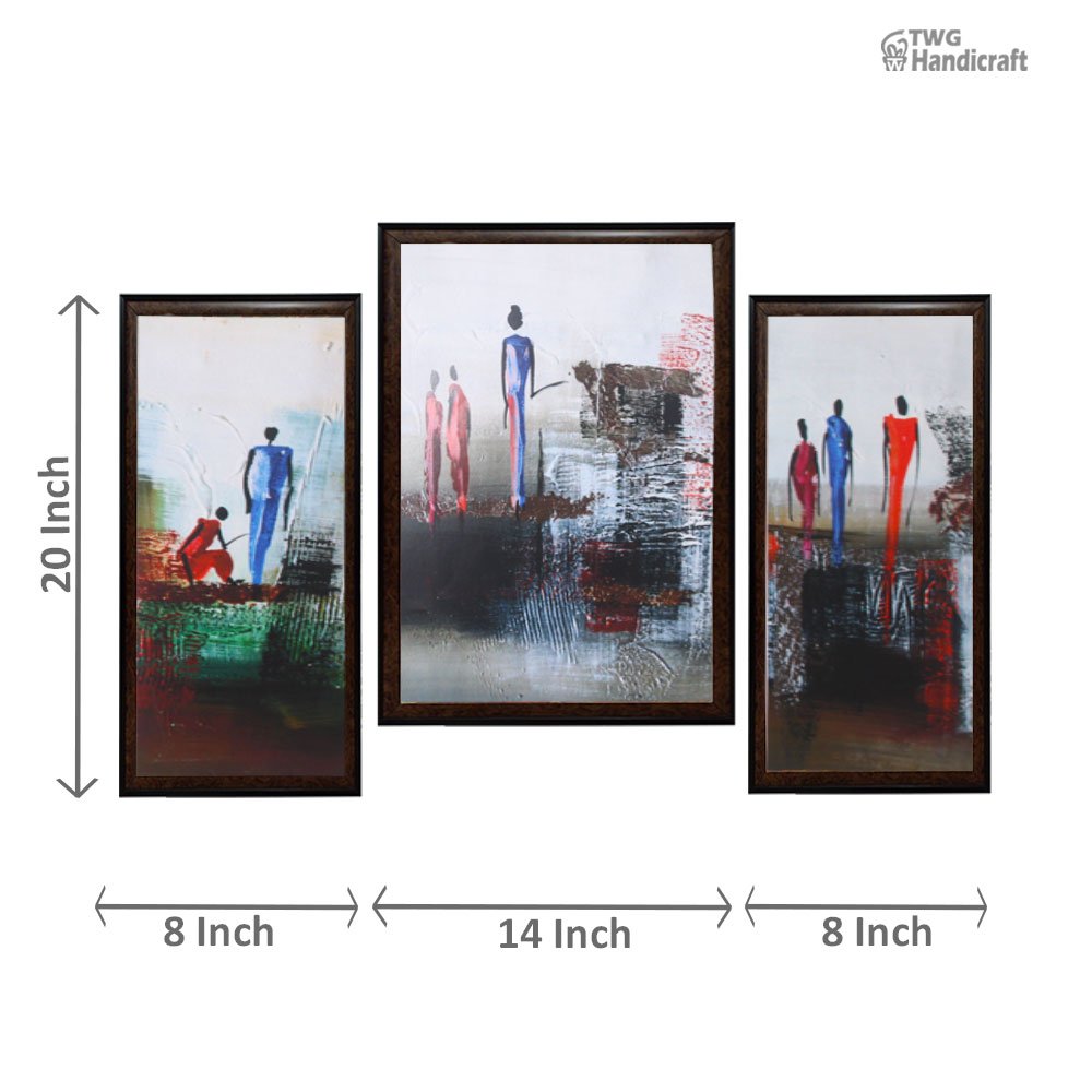 Modern Art 3pcs Paintings Manufacturers in Karol Bagh Delhi | Direct From Factory