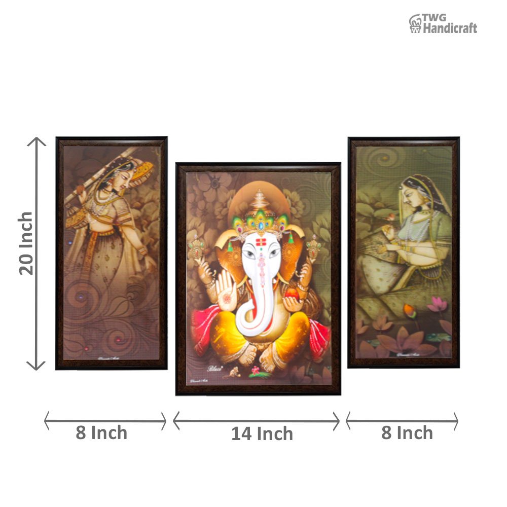 Lord Ganesha Painting Wholesale Supplier in India Set of Small Size Paintings 