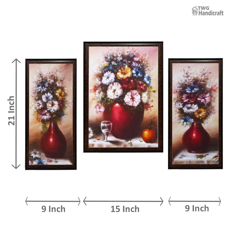 Floral Paintings Manufacturers in Kolkatta | Combo flowers paintings online