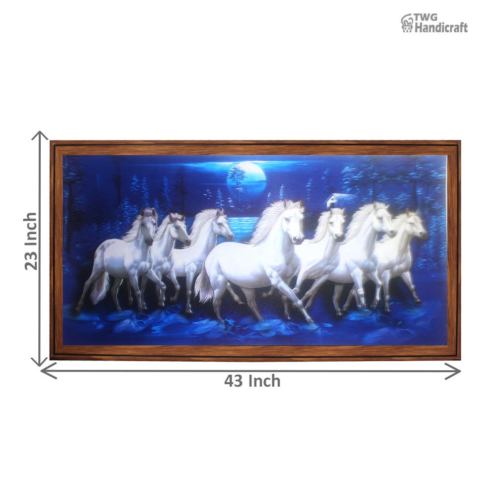 Seven Horse Paintings Manufacturers in Banglore Running Horses paintings