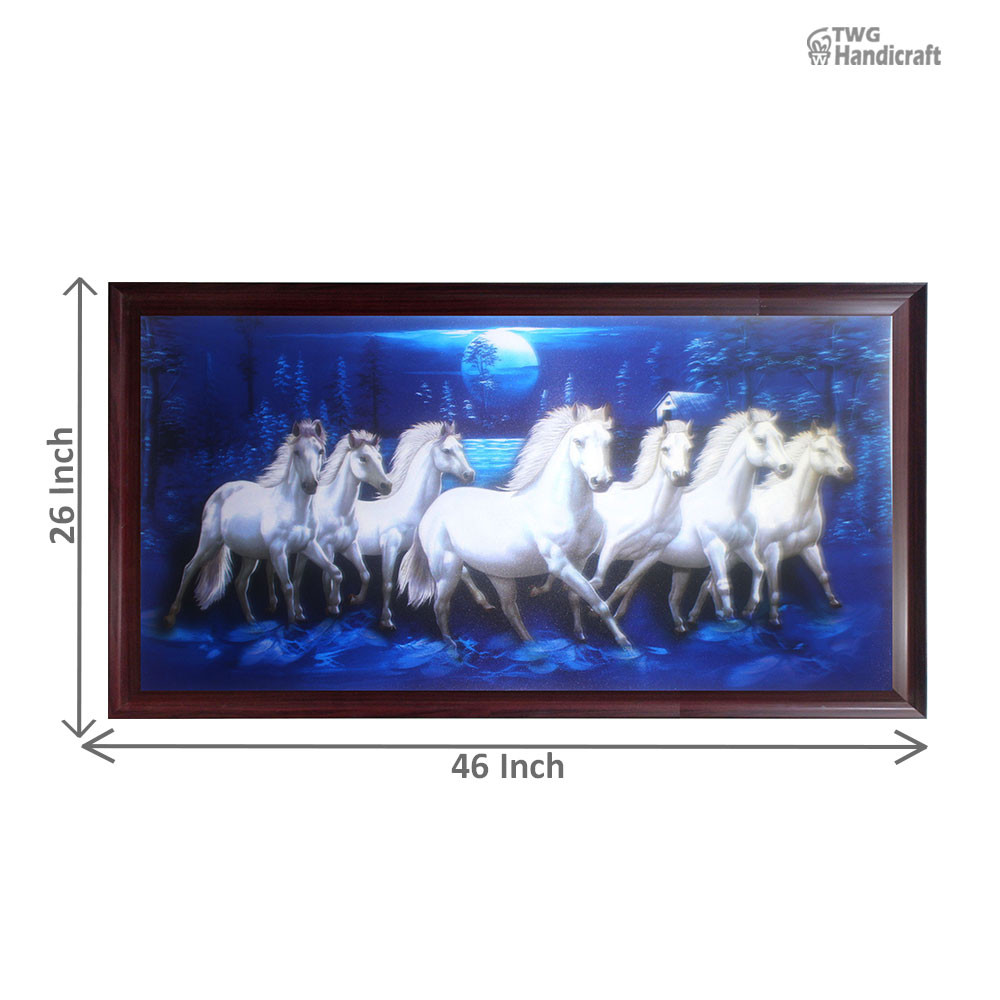 Seven Horse Paintings Manufacturers in Pune Running Horses paintings