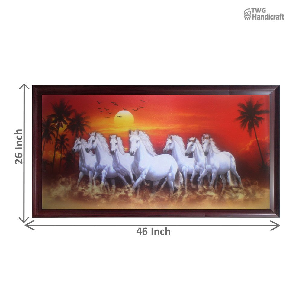 Seven Horse Paintings Manufacturers in India Running Horses Paintings