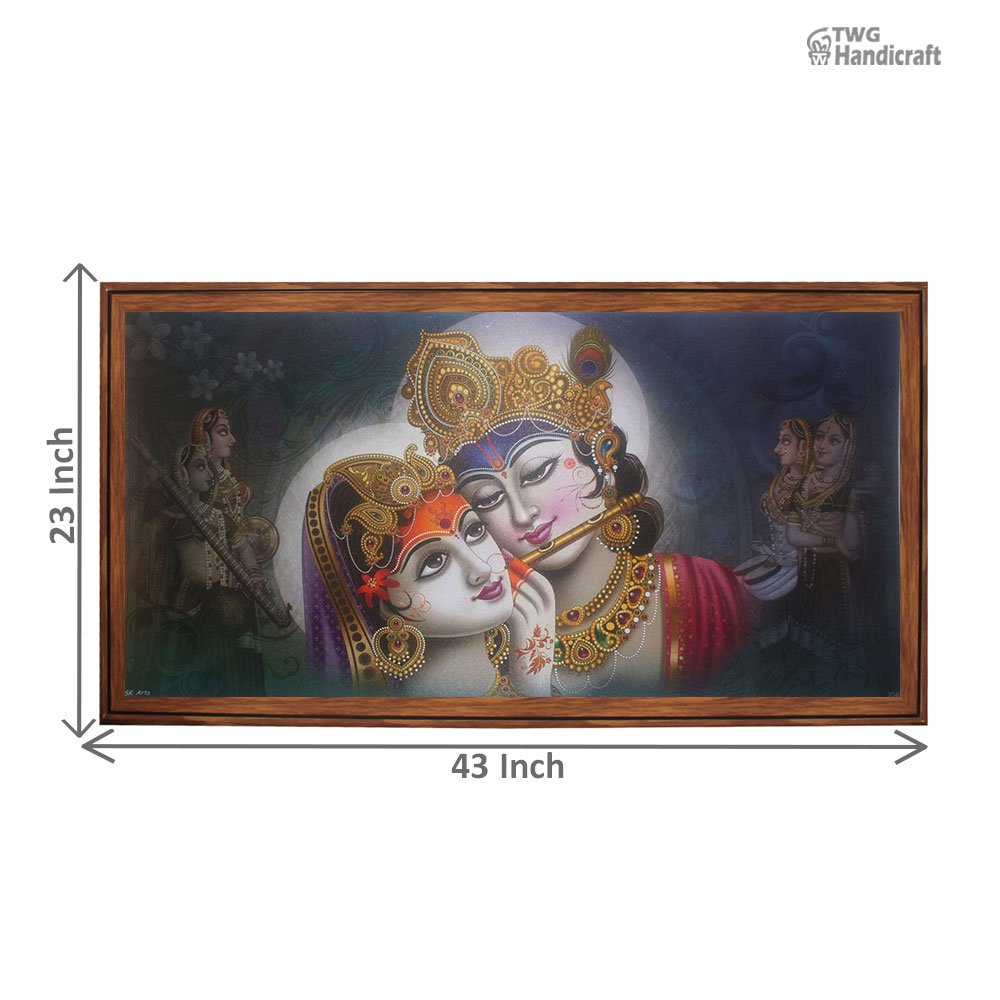 Radha Krishna Painting Manufacturers in Delhi UV poster Painting Dealers