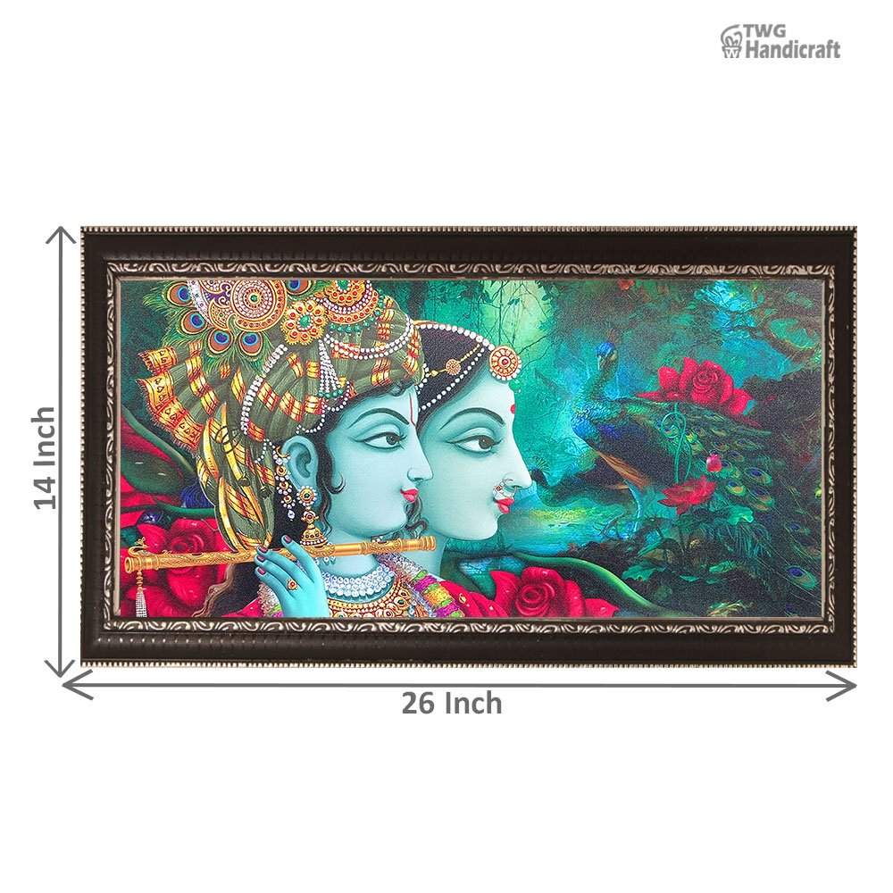 Radha Krishna Paintings Manufacturers in Karol Bagh Delhi | Sparkle Laminated or UV Coated paintings at Wholesale Price