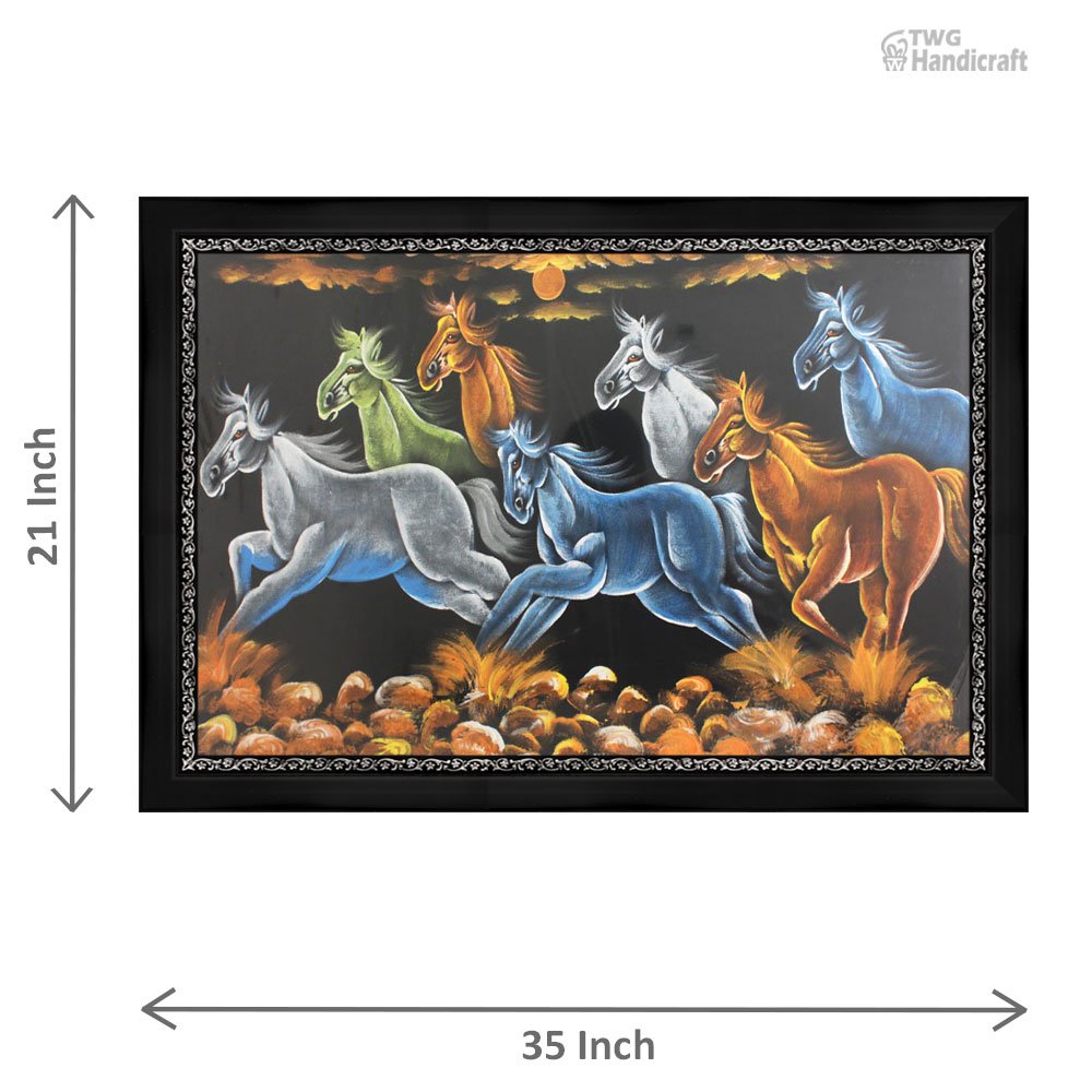 Animal Paintings Wholesale Supplier in India Seven Running Horse Paintings